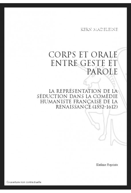 CORPS ET MORALE ENTRE GESTE ET PAROLE