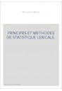 PRINCIPES ET METHODES DE STATISTIQUE LEXICALE.