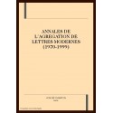 ANNALES DE L´AGREGATION DE LETTRES MODERNES. (1970-1999)