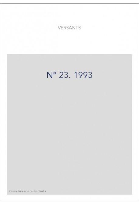 LITTERATURES ROMANES EN SUISSE. NOUVELLE SERIE. N° 23.