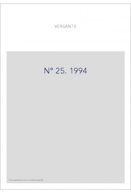 REVUE SUISSE DES LITTERATURES ROMANES. NO 25.