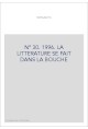 VERSANTS 30. LA LITTERATURE SE FAIT DANS LA BOUCHE.