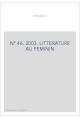 VERSANTS 46 2003 LITTéRATURE AU FéMININ
