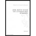 VERSANTS 55. FASCICULE FRANCAIS. RECHERCHES LITTERAIRES EN SUISSE