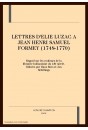LETTRES D'ELIE LUZAC A JEAN HENRI SAMUEL FORMEY (1748-1770)