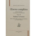 MADAME GERVAISAIS ŒUVRES COMPLÈTES ŒUVRES ROMANESQUES, SOUS LA DIRECTION DE ALAIN MONTANDON
