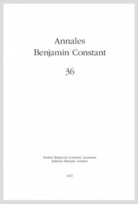 ANNALES BENJAMIN CONSTANT 36 2011