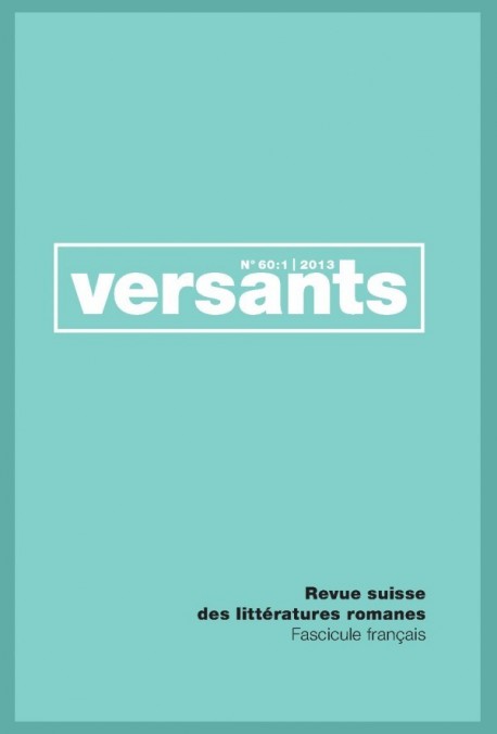 VERSANTS 60 FASCICULE FRANCAIS LE CONFLIT URBAIN