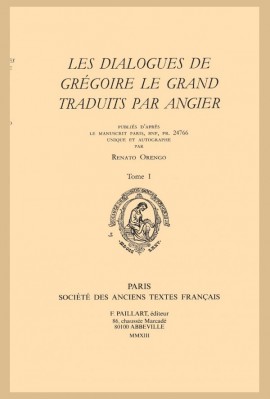 LES DIALOGUES DE GRÉGOIRE LE GRAND TRADUITS PAR ANGIER