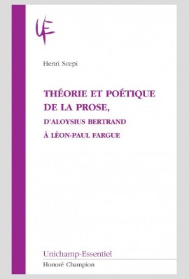 THÉORIE ET POÉTIQUE DE LA PROSE,