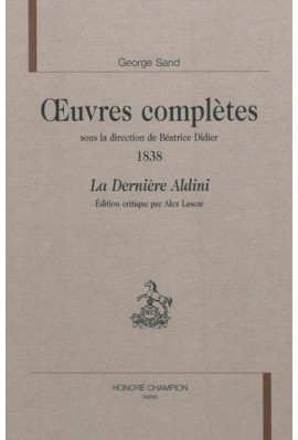 OEUVRES COMPLÈTES 1838. LA DERNIERE ALDINI