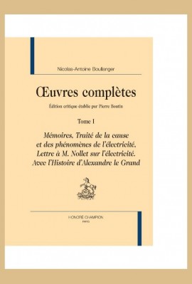 OEUVRES COMPLETES. TOME 1