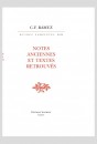 OEUVRES COMPLÈTES, VOLUME XXIX NOTES ANCIENNES ET TEXTES RETROUVÉS