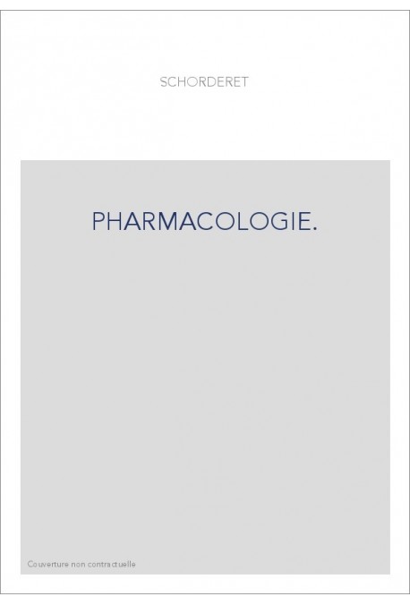 PHARMACOLOGIE.