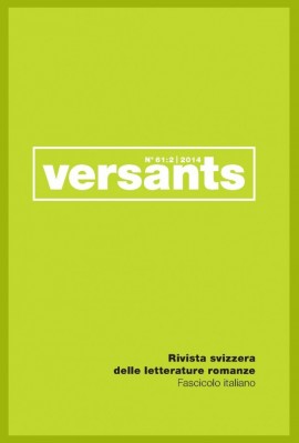 VERSANTS 61 FASCICULE ITALIEN. STUDI SUL SETTECENTO: CRITICA, FILOLOGIA, INTERPRETAZIONE