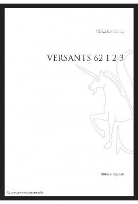 VERSANTS 62 2015 3 FASCICULES FRANÇAIS - ITALIEN - ESPAGNOL