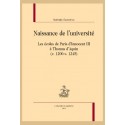 NAISSANCE DE L’UNIVERSITÉ
