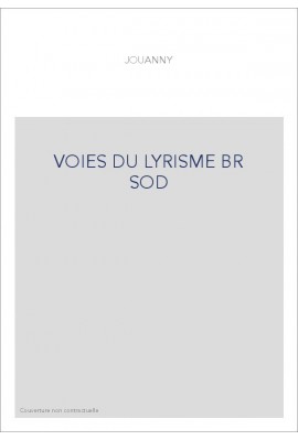 VOIES DU LYRISME BR SOD