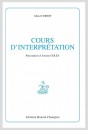 COURS D'INTERPRÉTATION