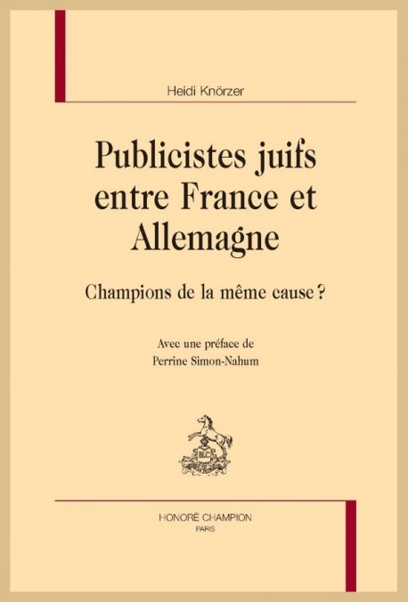 PUBLISCISTES JUIFS ENTRE FRANCE ET ALLEMAGNE