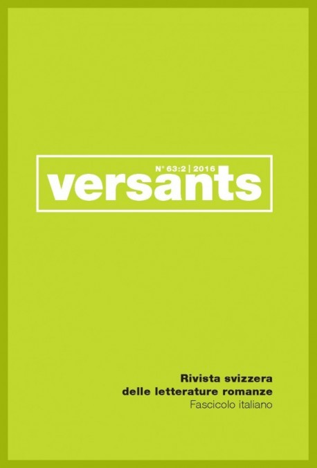 VERSANTS 63 FASCICULE ITALIEN. GENERI, TEMI E TESTI SULLA GRANDE GUERRA