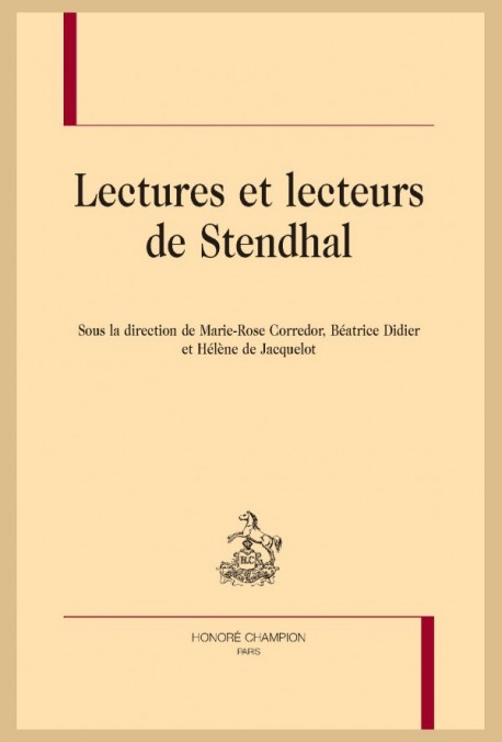 LECTURES ET LECTEURS DE STENDHAL