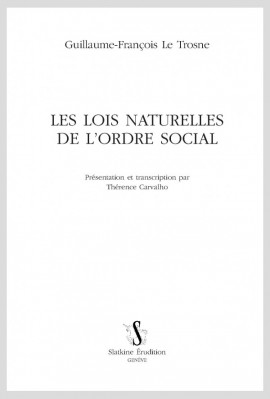 LES LOIS NATURELLES DE L'ORDRE SOCIAL