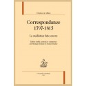 CORRESPONDANCE, TOME 1 : 1797-1815