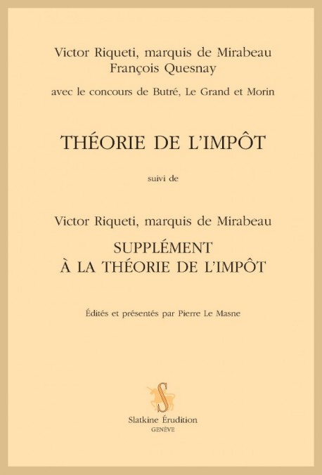 THÉORIE DE L'IMPÔT