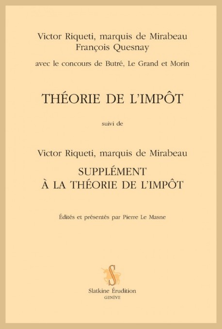 THÉORIE DE L'IMPÔT