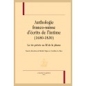 ANTHOLOGIE FRANCO-SUISSE D'ÉCRITS DE L'INTIME (1680-1830)