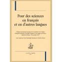 POUR DES SCIENCES EN FRANÇAIS ET EN D’AUTRES LANGUES