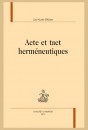 ACTE ET TACT HERMÉNEUTIQUES