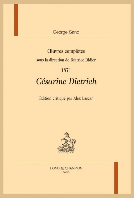 OEUVRES COMPLÈTES. 1871. CÉSARINE DIETRICH