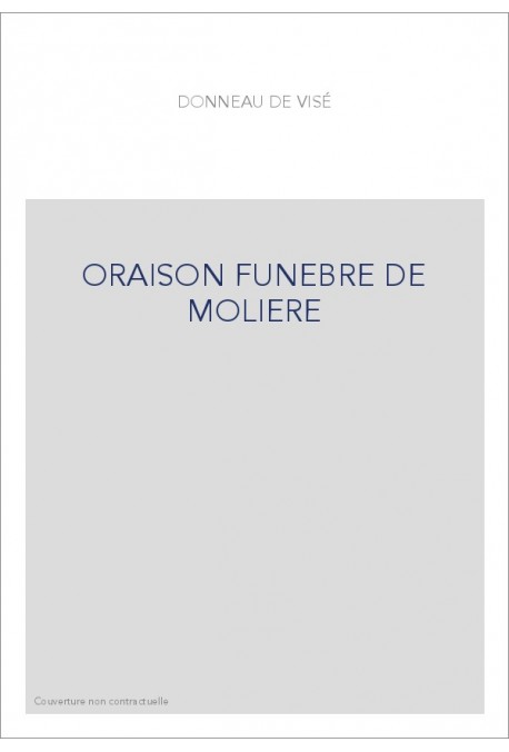 ORAISON FUNEBRE DE MOLIERE