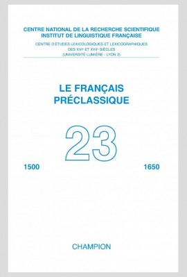 LE FRANÇAIS PRÉCLASSIQUE 23