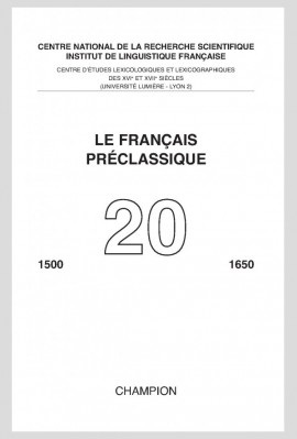 LE FRANÇAIS PRÉCLASSIQUE 20