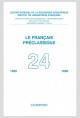 LE FRANÇAIS PRÉCLASSIQUE 24