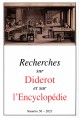 RECHERCHES SUR DIDEROT ET SUR L'ENCYCLOPÉDIE 56- 2021