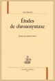 ÉTUDES DE CHRONOSYNTAXE