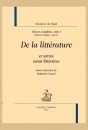 OEUVRES COMPLÈTES, SÉRIE I. OEUVRES CRITIQUES, TOME II. DE LA LITTÉRATURE