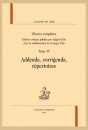 OEUVRES COMPLÈTES. TOME VI. ADDENDA, CORRIGENDA, RÉPERTOIRES