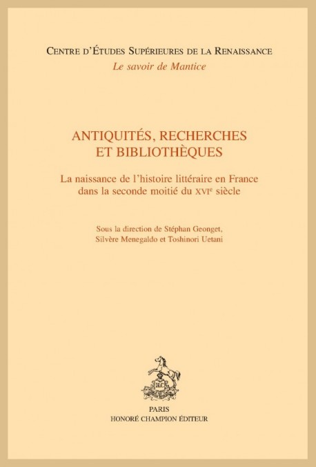 ANTIQUITÉS, RECHERCHES ET BIBLIOTHÈQUES