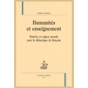 HUMANITÉS ET ENSEIGNEMENT