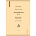 OEUVRES COMPLÈTES CRITIQUE THÉÂTRALE TOME XXI