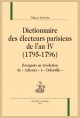 DICTIONNAIRE DES ÉLECTEURS PARISIENS DE L'AN IV (1795-1796)