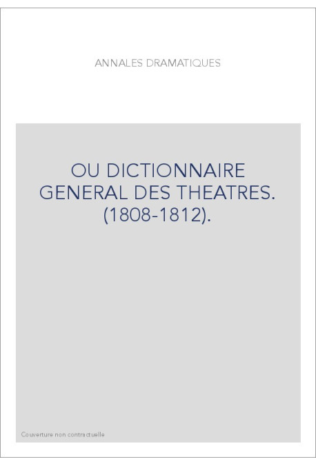 ANNALES DRAMATIQUES.