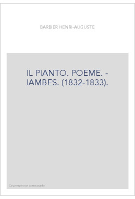 IL PIANTO. POEME. - IAMBES. (1832-1833).