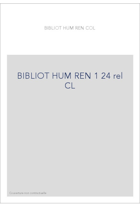 BIBLIOT HUM REN 1 24 rel CL