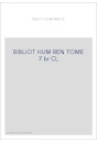 BIBLIOT HUM REN TOME  7 br CL